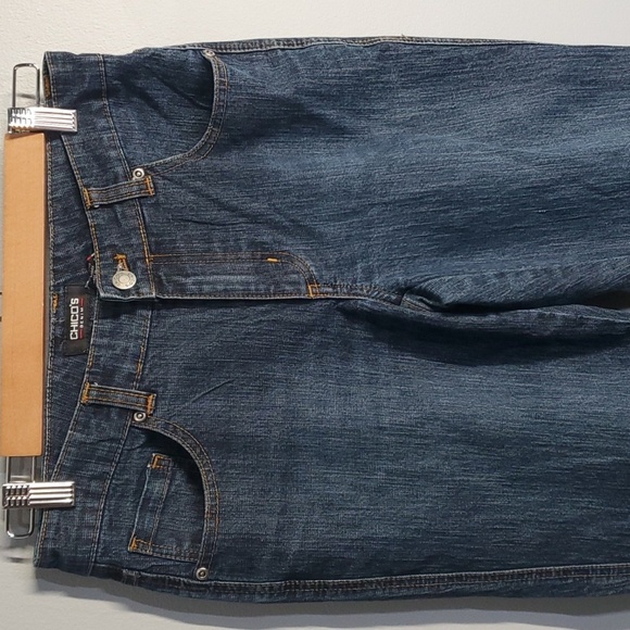 Chico's jeans women's chicos size 0 equals US size 4 blue embellished pockets - Picture 7 of 15